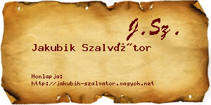 Jakubik Szalvátor névjegykártya